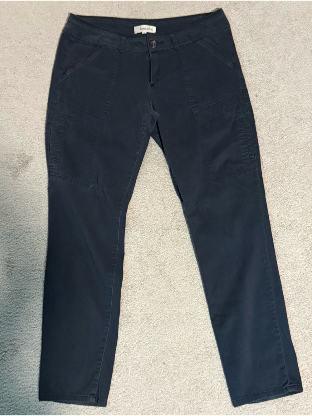 Rewind Navy Straight Leg Utility Pants